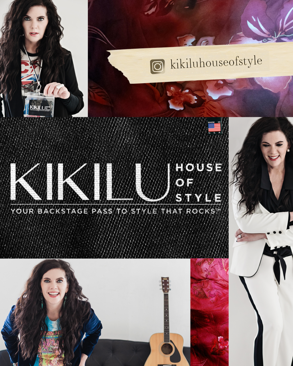A collage of photos with the words kikilu house of style in front.